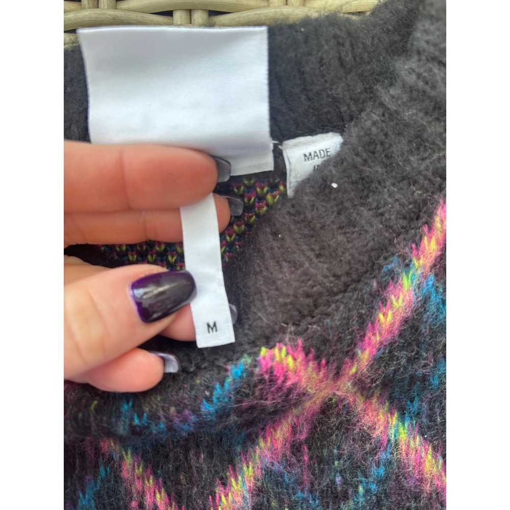 RAGGED Priest Cropped Argyle Sweater Medium grunge eclectic grandpa layered - Picture 8 of 10